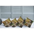 thumbnail image 2 of Ambesonne Animal Throw Pillow Cover 4 Pack, Tiger in Forest, 16", Orange and Brown, 2 of 5