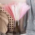 thumbnail image 4 of Large Tall Fluffy Artificial Pampas Grass Faux Bulrush Reed Fake Flower Phragmites Plant for Wedding Home Vase Decoration-Light Pink, 4 of 6