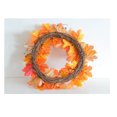 thumbnail image 4 of HmNPlay 16 Inch Fall Wreath for Front Door, Large Autumn Maple Leaf & Glitter Pumpkin Grapevine Wreath with Berries, Indoor Outdoor Thanksgiving Halloween Decor, Hanger Included, 4 of 8