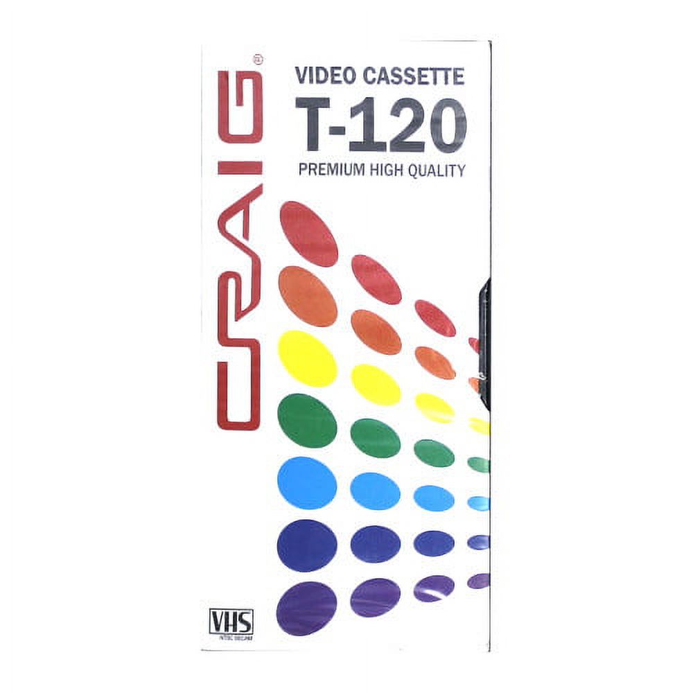 Craig CC358 Premium Blank T-120 VHS Video Tapes | 3-Pack | Video Casette Tapes | High Quality | Recordable and Reusable | 120-Minute Recording Time | 6-Hour Total Time | - image 2 of 2