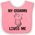 thumbnail image 3 of Inktastic Grammy Loves Me Girls Kitty Girls Baby Bib, 3 of 4