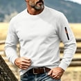 thumbnail image 6 of LYSMORA Men's Crew Neck Pullover Sweatshirt, Long Sleeve Zipper Arm Pocket Loose Casual Daily Athletic Tops, 6 of 8