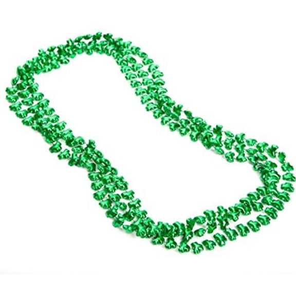 Shamrock Beaded Necklaces - Pack of 12