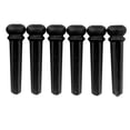 thumbnail image 3 of Musiclily Pro Slotted Ebony Acoustic Guitar Bridge Pins, Black with 3mm White Pearl Shell Dot (Set of 6), 3 of 5