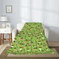 thumbnail image 2 of Hirioo Cute Green Frog for Flannel Blanket, Cozy and Warm Throw for Bed or Couch ,Perfect for All Seasons-60"x50", 2 of 6