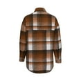 thumbnail image 4 of dazeni Women's Flannel Plaid Shirt Long Sleeve Button Down Shacket Jackets Coat Casual Shirt with Pockets, 4 of 5