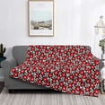 thumbnail image 2 of Rozeui Red Floral for Flannel Blanket, Soft Fuzzy Plush King Blanket for Winter, Thick and Warm All-Season Bed Throw-40"x30", 2 of 6