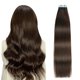 thumbnail image 1 of SUYYA Extensiones de cabello con cinta de cabello humano marrón cabello humano real 12 pulgadas 20 piezas 1.41 oz/paquete recto sin costuras trama de piel cinta en extensiones de cabello (12 pulgada, 1 of 5