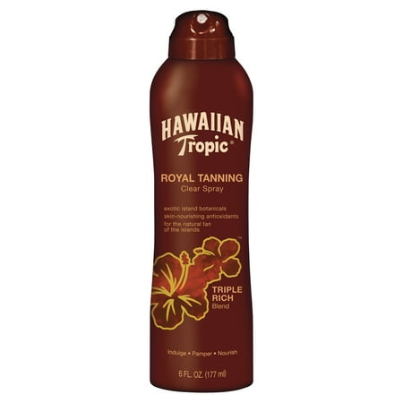 Hawaiian Tropic Royal Tanning Clear Spray, 6 Oz