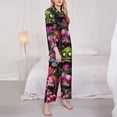 thumbnail image 3 of Gaeub Monstrous Cartoon Characters Women' Long-Sleeve Shirt and Full-Length Bottom Pajama Set Loungewear Soft Pjs Sleepwear Set-Small, 3 of 7