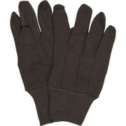 Boston Industrial 9oz. Brown Jersey Work Gloves, Knit Wrist, 12-Pack