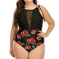 thumbnail image 5 of sovlvnd Deals Women Plus Size Comfortable Lightweight Floral Print Casual Sexy Trendy Swimsuit Bikini Beachwear Swimwear, 5 of 8