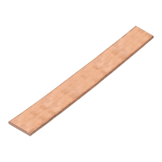 Uxcell 1Pcs 12" x 2" Barra plana de cobre, Stock de barra de cobre de 1/8" de grosor para sistemas de puesta a tierra