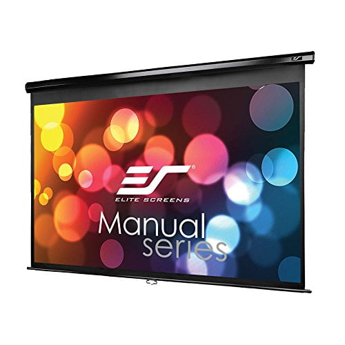 Elite Screens Manual Series, 100-INCH 16:9, Pull Down Manual Projector Screen with AUTO LOCK, Movie Home Theater 8K / 4K Ultra HD 3D Ready, 2-YEAR WARRANTY, M100UWH