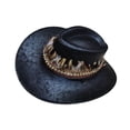thumbnail image 3 of Sombrero de vaquero para hombre, moda informal, sombrero de protección solar para ir de compras, pescar y hacer senderismo Negro, 3 of 8