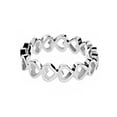 thumbnail image 3 of West Coast Jewelry Women's Open Heart Eternity Stainless Steel Ring, 3 of 4