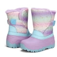 thumbnail image 2 of Kushyshoo Girls Snow Boots with Faux Fur Lining Purple Rainbow Warm Winter Shoes for Kids Size 10, 2 of 7