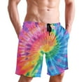 thumbnail image 6 of ALAZA Men's Swim Trunks Blue Tie Dye Beach Shorts with Pockets S, 6 of 6