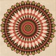 thumbnail image 1 of Ahgly Company Machine Washable Indoor Square Transitional Tomato Red Area Rugs, 4' Square, 1 of 7