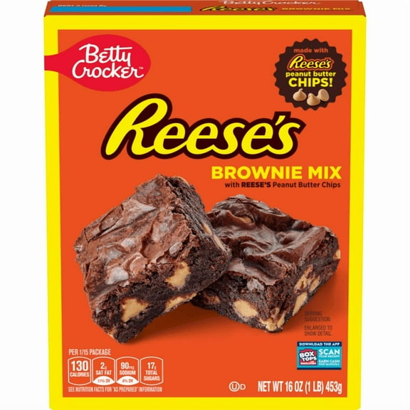 Pack of 2 Betty Crocker REESE'S Peanut Butter Premium Brownie Mix, 16 oz.