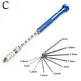 thumbnail image 4 of Pin Vise Hand Drill Manual,Jewelry Drill w/Micro Drill Bits (0.5mm-2.8mm),Manual Craft Drill Sharp HSS Micro Mini Twist Drill Bits Set, Pin Vise Hand Drill Rotary Tool for Jewelry Making, 4 of 7