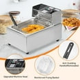 thumbnail image 6 of 1600W 6L Electric Deep Fryer Stainless Steel with Basket Adjustable Temp Commercial and Home Use 304 Stainless Steel, 6 of 8
