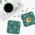 thumbnail image 5 of Balery 4 Pcs Lephants In The Jungleleather Coasters Set, Drink Table Cup Coasters For Living Room Kitchen Coffee Decor, 5 of 9