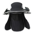 thumbnail image 4 of Sombrero de ventilador jinwen para hombre y mujer con protección solar negro, 4 of 8