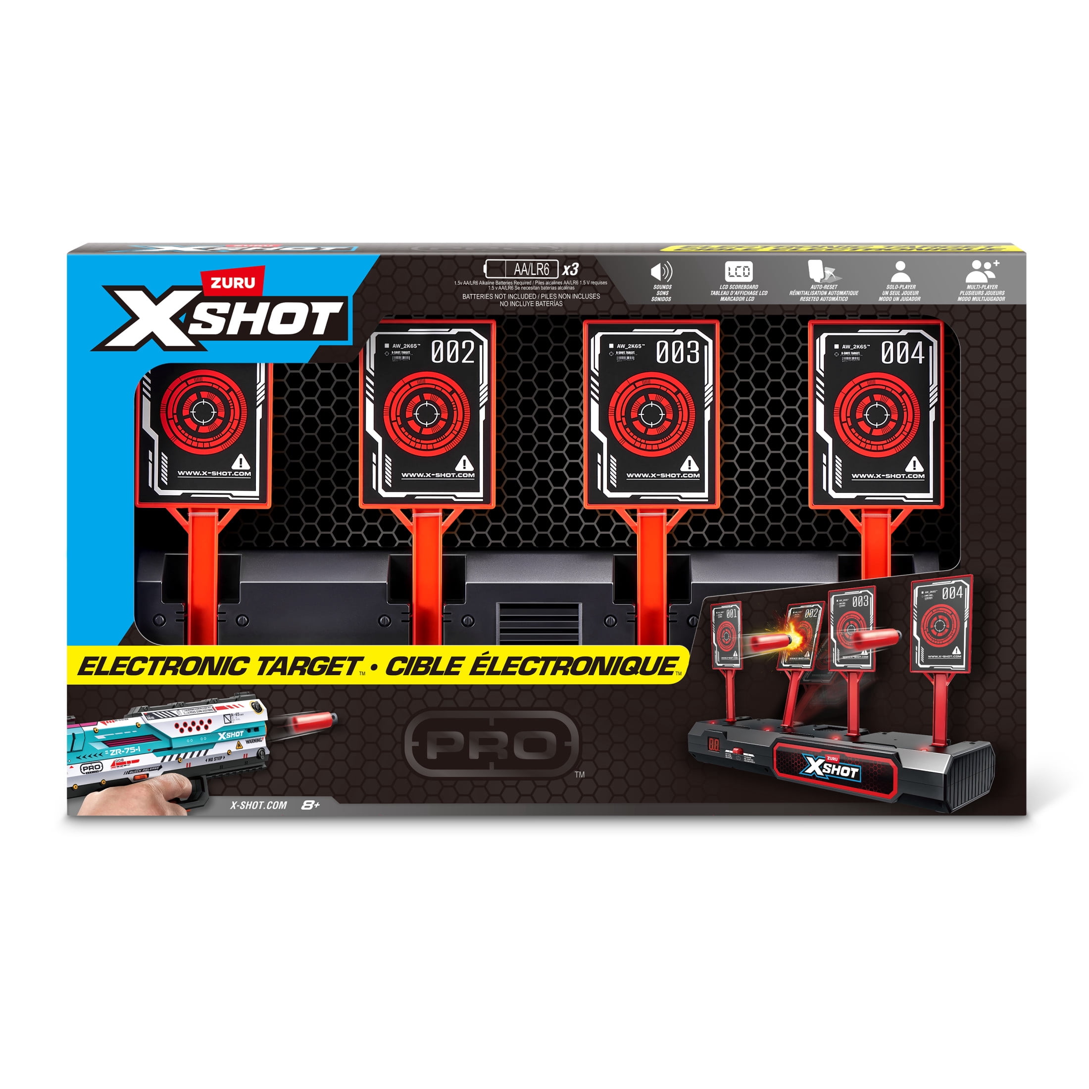 XSHOT Electronic Target by ZURU Portable Interactive Blaster System with Auto Reset and Dynamic Sound for Ages 8+