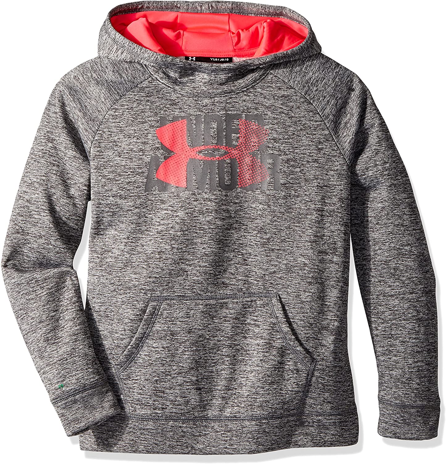 black under armour hoodie with pink logo