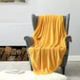 thumbnail image 3 of Manta de Franela - Manta cálida Suave y acogedora para sofá Cama y Silla, con Borde con Capucha, 50" x 60", Amarillo oso de fresa  Electrónica, 3 of 5