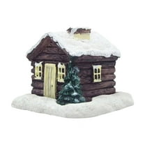 Lovely Log Cabin Incense Burner, Mini Snowy Winter Chimney Cottage Ash Catcher, Yoga Accessories Meditation Accessories, Home Chimney Decorations