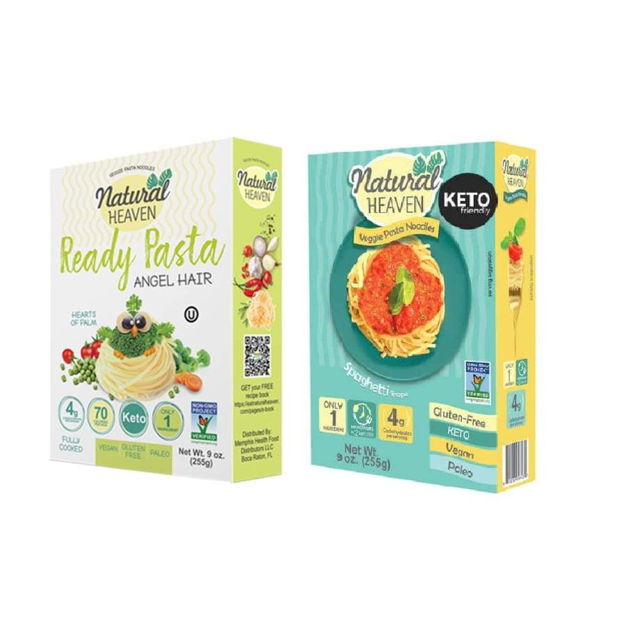 Veggie Pasta Hearts of Palm Noodles by Natural Heaven Variety Pack