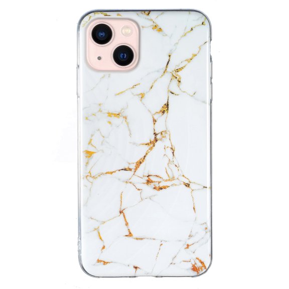 Dteck Case Compatible for iPhone 13 6.1 inch,Shockproof Flexible Soft Rubber Silicone TPU Stylish Marble Pattern Slim Cover. For iPhone 13,C