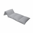 thumbnail image 4 of Skull Floor Pillow Lounger Cover, Crowned Skull Crossbones Illustration Against Animal Skin Print Pattern, Nap Mat Printed Fabric Case for 5 Pillows, 88" x 36", Black White Purplegrey, by Ambesonne, 4 of 5
