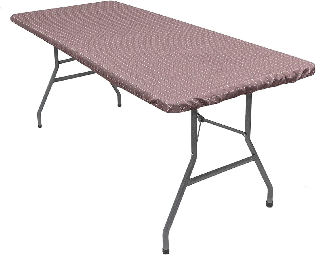 6ft Fitted Tablecloth Rectangle Brown Square Table Cover Table Cloth