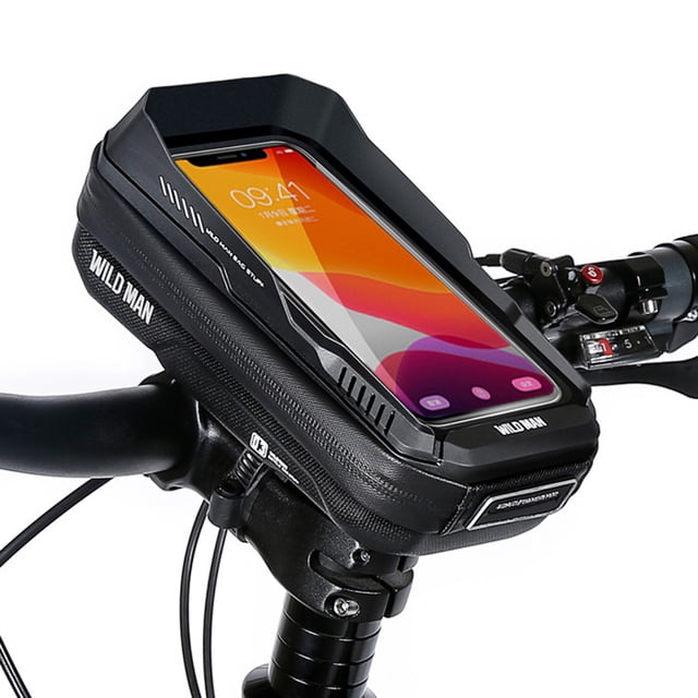 Bolsa para bicicleta Bolsa para manillar de bicicleta con pantalla táctil, impermeable, marco fronta WILD MAN Bolsa para bicicleta