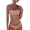 Flesh Pink, variant on Solid Color Women Padded Wireless Strap Bra Briefs Swimwear Beach Bikini Set