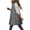 Gray, variant on LEAVINGSUO Womens Coats and Jackets Clearance Womens Fashion Women Warm Pocket Vest Coat Long Jacket Winter Sleeveless Down Parkas