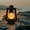 Black, variant on Vintage LED Flickering Flame Lantern, Rechargeable Retro Camping Lamp, Patio Decor Gift