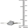thumbnail image 4 of 1/10 Carat T.W. Diamond Bypass Cluster 10kt White Gold Engagement Ring, 4 of 5