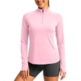 thumbnail image 1 of fatyb Womens Long Sleeve Shirts with Pockets Lightweight Quarter Zip Pullover Hiking Running Workout Tops, 1 of 7