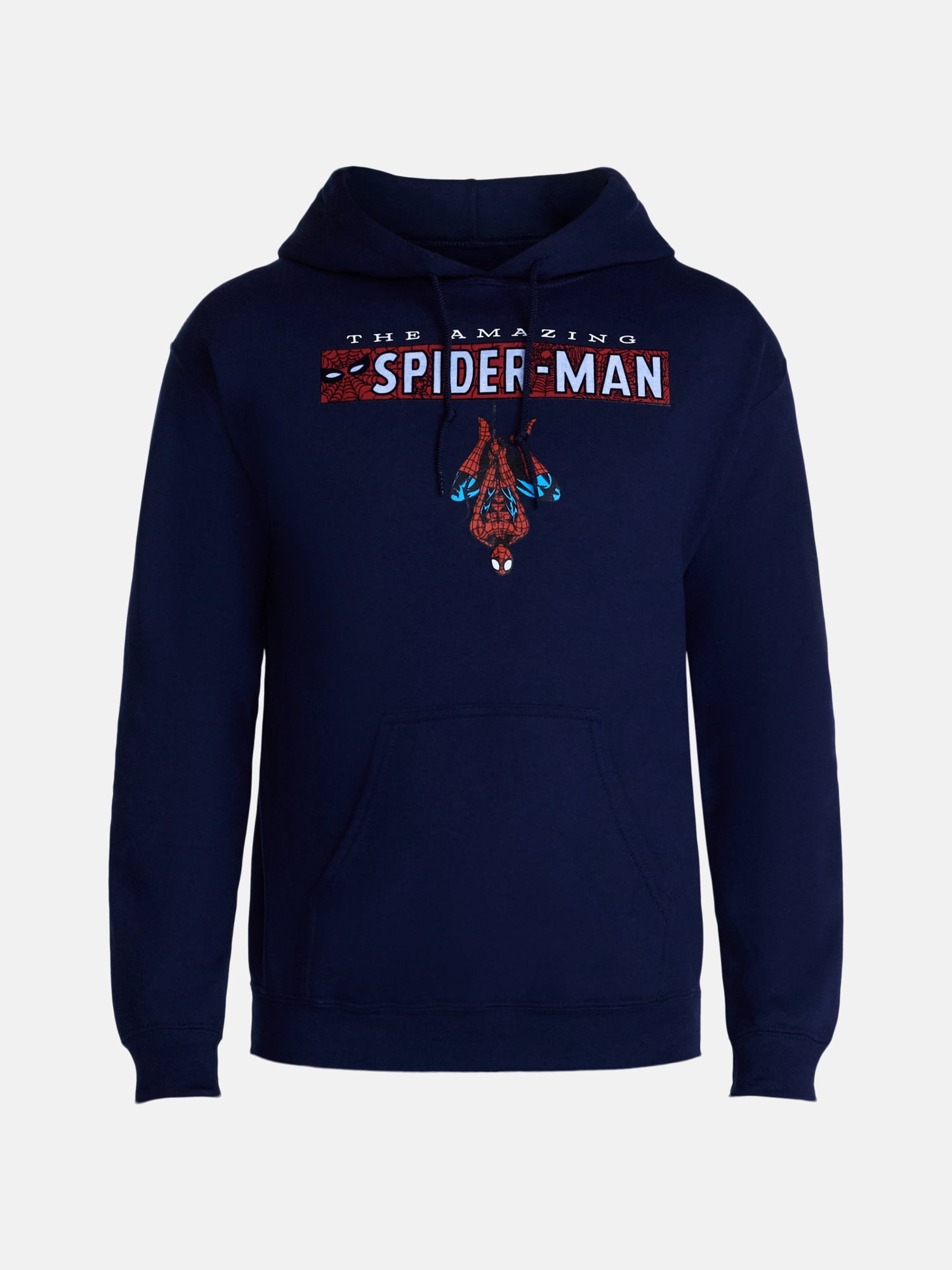 Marvel Spider-Man Men's and Big Men's Front Back Graphic Cotton Hoodie, Sizes S-3XL