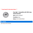 thumbnail image 2 of Fog Light - Compatible with 2004 Jeep Grand Cherokee, 2 of 2