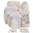 thumbnail image 1 of OlarHike 8 Set Packing Cubes for Travel, Sturdy Suitcase Organizer in 4 Sizes (Extra Large, Large, Medium, Small), OlarHike Luggage Cubes with Toiletry Bag, Essentials for Cruise Ship Gifts for Women, 1 of 6