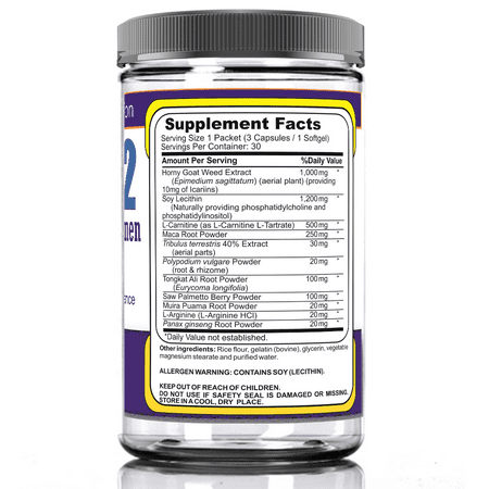 Men Testosterone Booster Male Energy Supplement Boost Strength 120 caps
