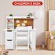 thumbnail image 4 of Para niños' escritorio y chair set-de madera study mesa con almacenamiento estantes bulletin board y hutch para homework y reading, 4 of 6