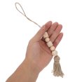 thumbnail image 6 of 6pcs Boho Farmhouse Wooden Beads Tassel Garland Wood Craft Beads Door Hanging Tassel Door Hanging Beads Wood Closet Tassel, 6 of 7