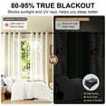 thumbnail image 4 of Lfeey Floral Blackout Curtains for Bedroom, Green, Room Darkening Thermal Insulated Panels Set of 2, 42x96 Inch, 4 of 7
