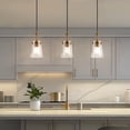 thumbnail image 4 of LNC Gold & Clear Glass Mini Pendant Light, Bell , Adjustable Height - Kitchen & Hallway, 4 of 16